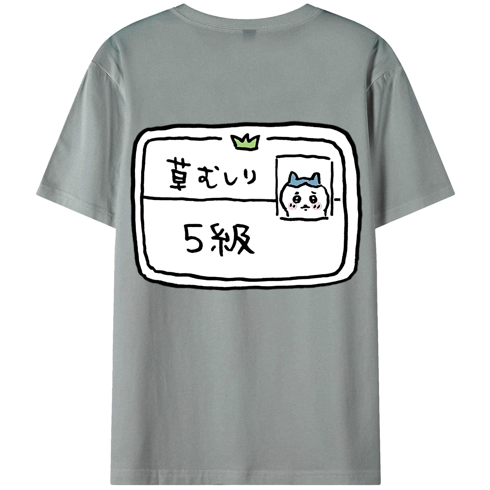 （画像用） ちいかわ ハチワレ Chii-kawa hachiware 綿100％ メンズ半袖Tシャツ（バックプリント） 通気性